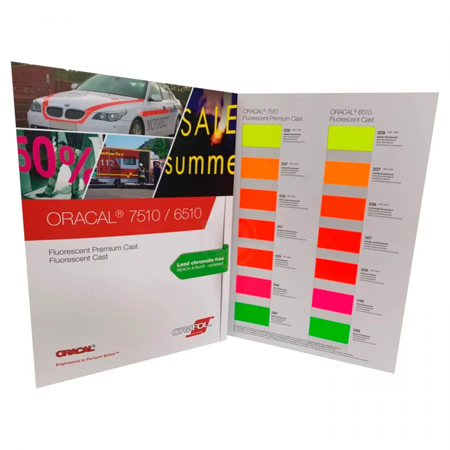 Carta colores Oracal Flúor brillo