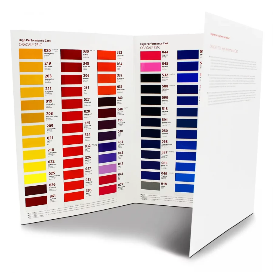 Carta colores Oracal 751C Brillo