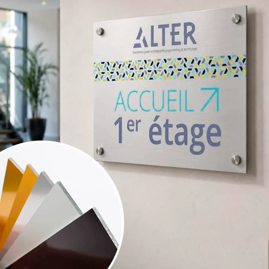 Placa aluminio personalizada